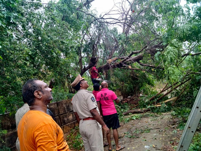 కావలిలో ఈదురుగాలుల బీభత్సం