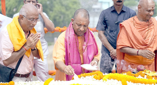 Ayodhya రామమందిర ప్రధాన నిర్మాణానికి సీఎం యోగి శంకుస్థాపన