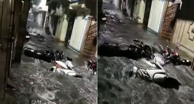 Heavy rains: అర్థరాత్రి హైదరాబాద్‌ను ముంచెత్తిన వర్షం