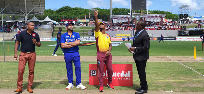 West Indies vs India: తొలి టీ20లో టాస్ గెలిచిన వెస్టిండీస్.. పగ్గాలు చేపట్టిన రోహిత్