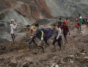మయన్మార్ లో  కొండచరియలు విరిగి పడి 162 మంది మృతి
