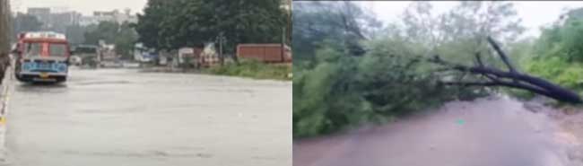 హైదరాబాద్-బెంగళూరు జాతీయ రహదారి పూర్తిగా ధ్వంసం