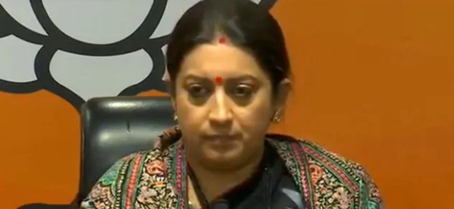 రాహుల్ పై భగ్గుమన్న కేంద్ర మంత్రి స్మృతి ఇరానీ