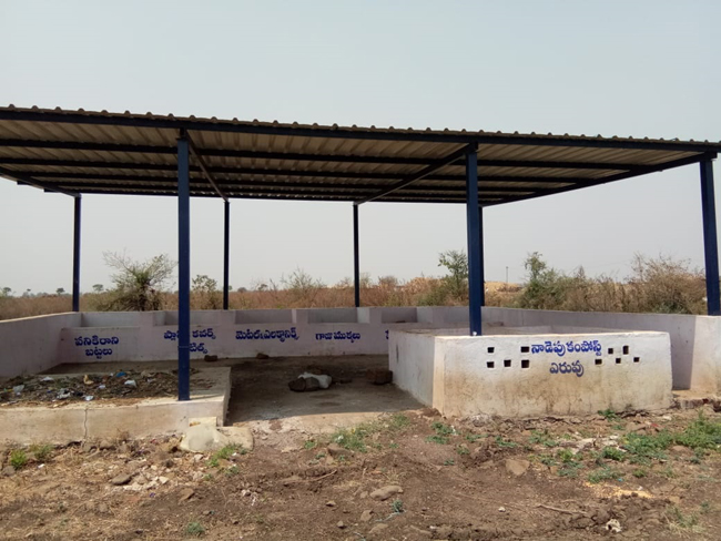 Composting Shed వృఽథాగా కంపోస్టుషెడ్లు!! | Waste compost sheds