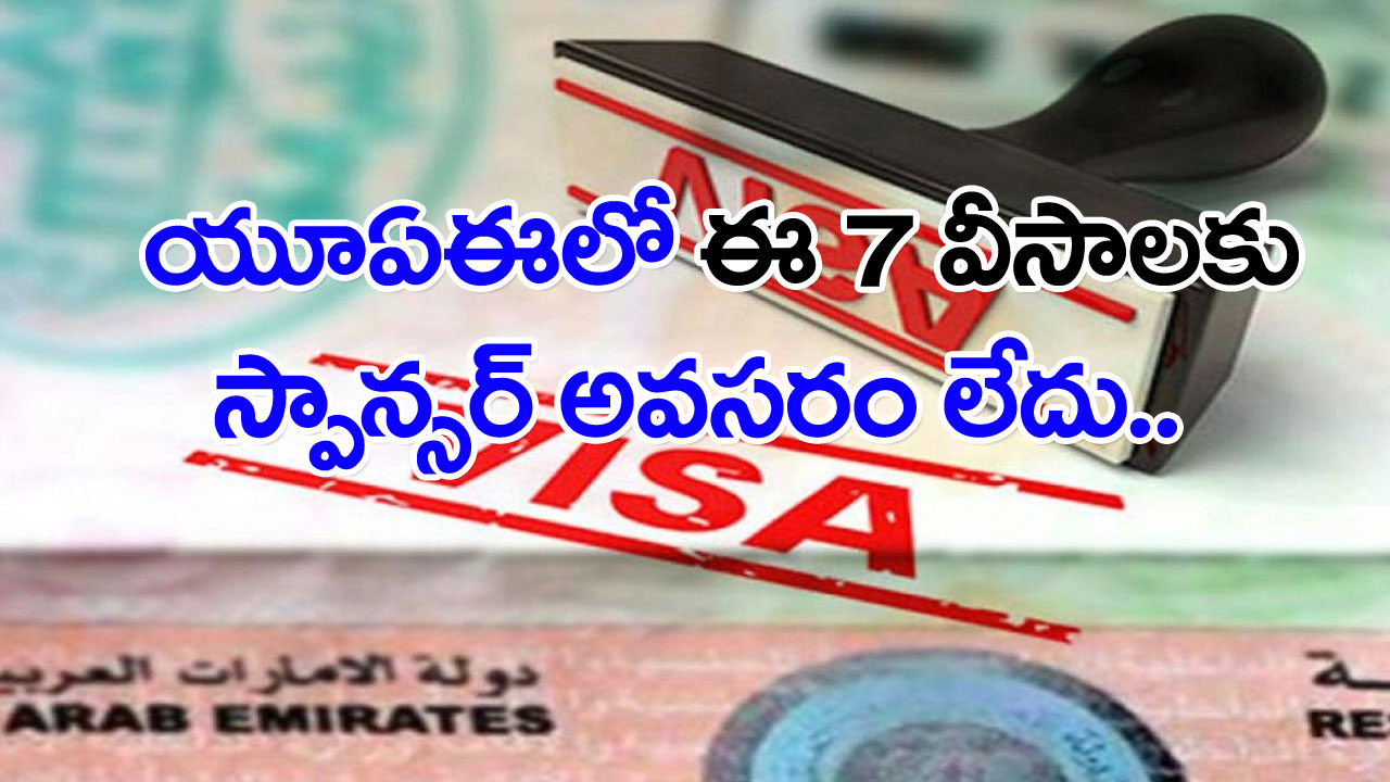 UAE Visas: స్పాన్సర్ అవసరం లేని ఈ 7 వీసాల గురించి తెలుసా?
