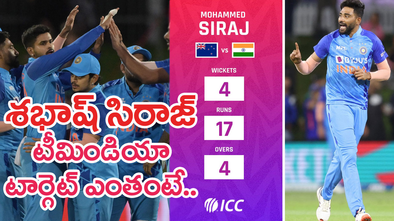 NewZealand vs India: అదరగొట్టిన మహ్మద్ సిరాజ్.. భారత్ లక్ష్యం ఎంతంటే ?