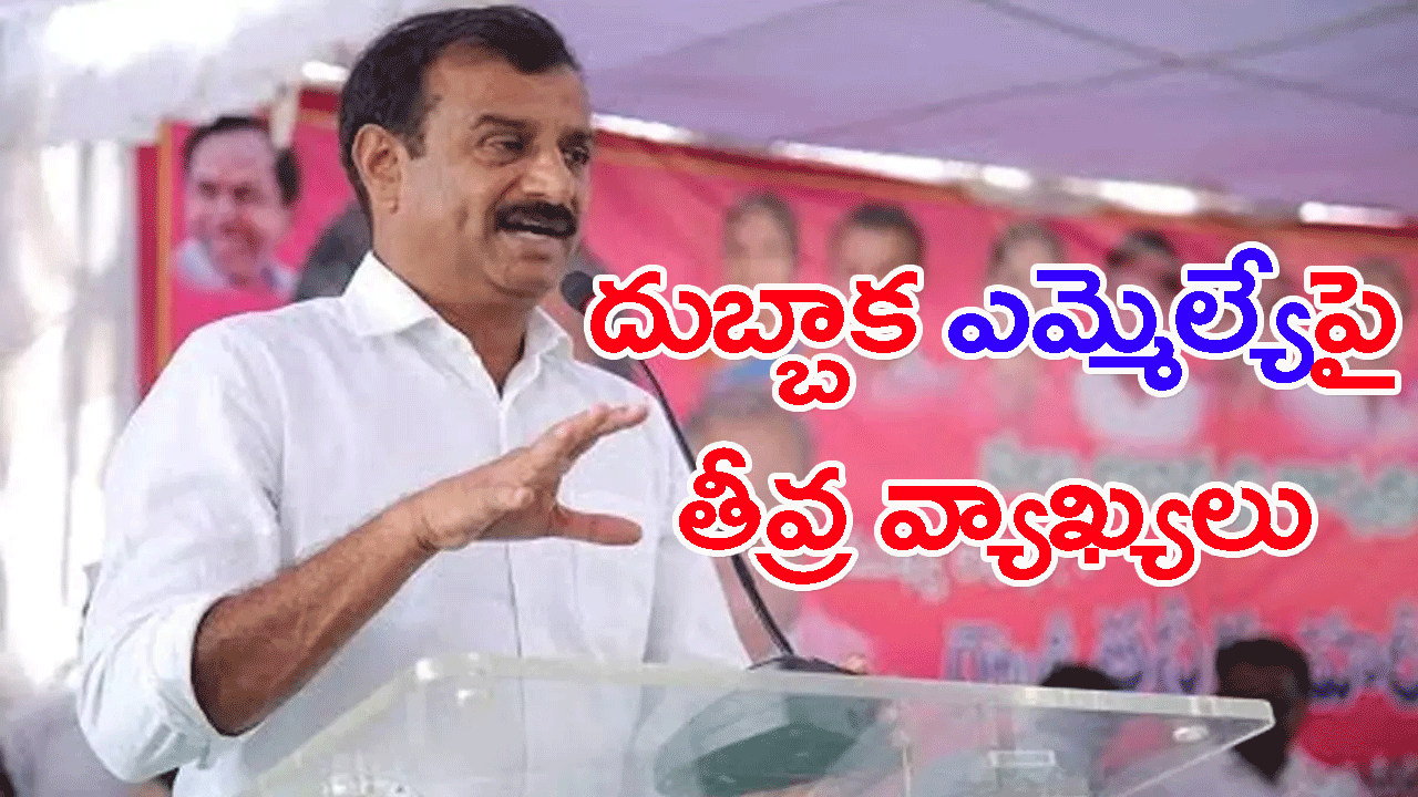 Prabhakar Reddy: దుబ్బాక ఎమ్మెల్యేపై తీవ్ర వ్యాఖ్యలు