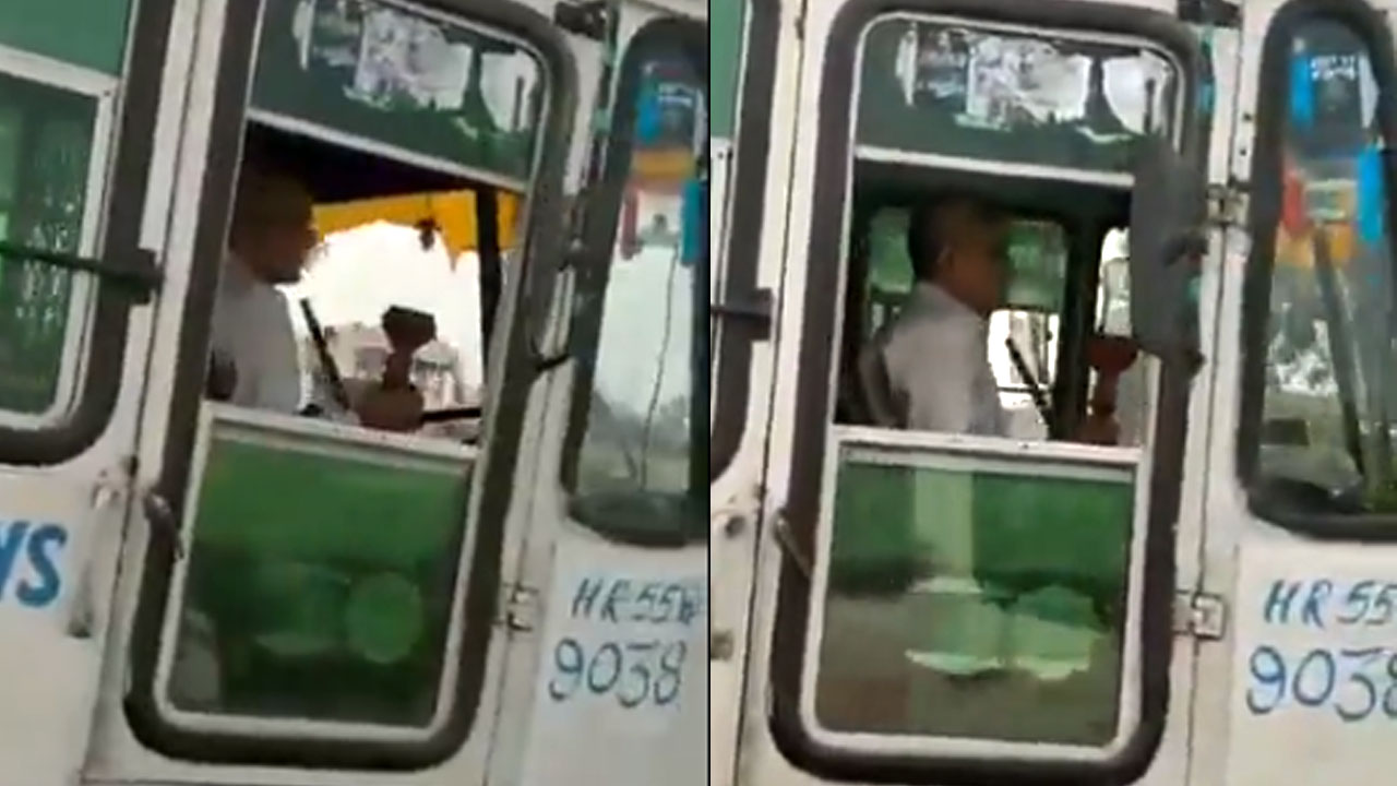Viral Video: బస్సును వెనుక నుంచి ఫాలో అయిన వ్యాన్ డ్రైవర్.. బస్సు తోలుతూ డ్రైవర్ చేస్తున్న పని చూసి..