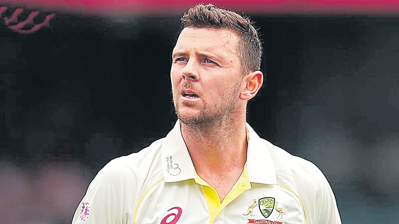 తొలి టెస్టుకు హాజెల్‌వుడ్‌ దూరం | Hazlewood is away from the first test mvs