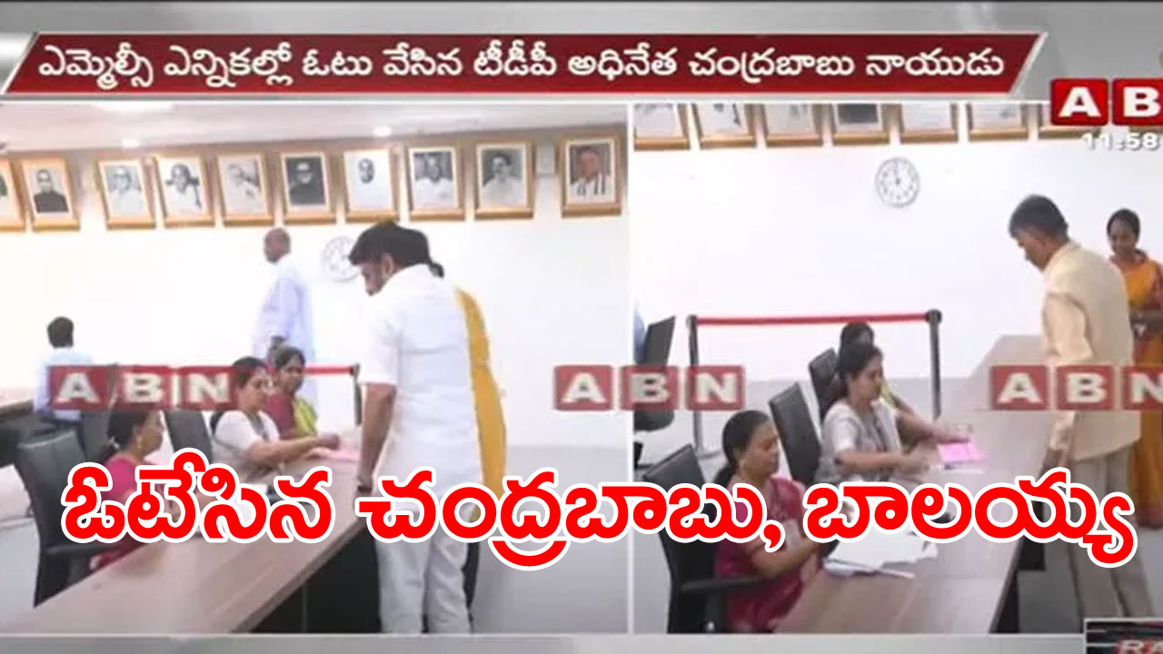 MLC Elections: ఎమ్మెల్యే కోటా ఎమ్మెల్సీ ఎన్నికల్లో ఓటేసిన చంద్రబాబు