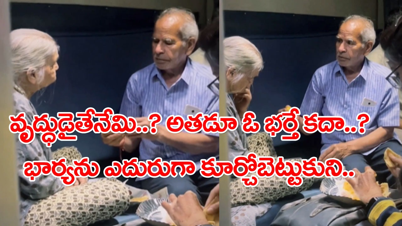 Viral Video: రైల్లో ఓ వృద్ధ జంట ప్రయాణం.. భర్త చేసిన పనిని దూరం నుంచి సీక్రెట్‌గా వీడియో తీశాడో ప్రయాణీకుడు.. నెట్టింట పోస్ట్ చేస్తే.. 