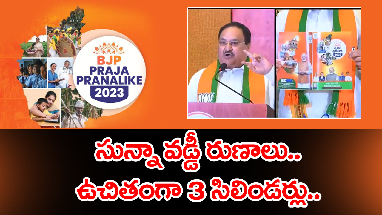 Karnataka BJP Manifesto: మేనిఫెస్టోలో కన్నడ ప్రజలపై బీజేపీ వరాల జల్లు.. సంవత్సరానికి మూడు ఫ్రీ..!