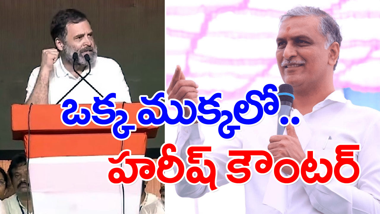 Janagarjana Vs BRS : రాహుల్ కామెంట్స్‌పై ఒక్క ముక్కలో కౌంటరిచ్చేసిన మంత్రి హరీష్.. ఇలా  మాట్లాడేశారేంటో..!