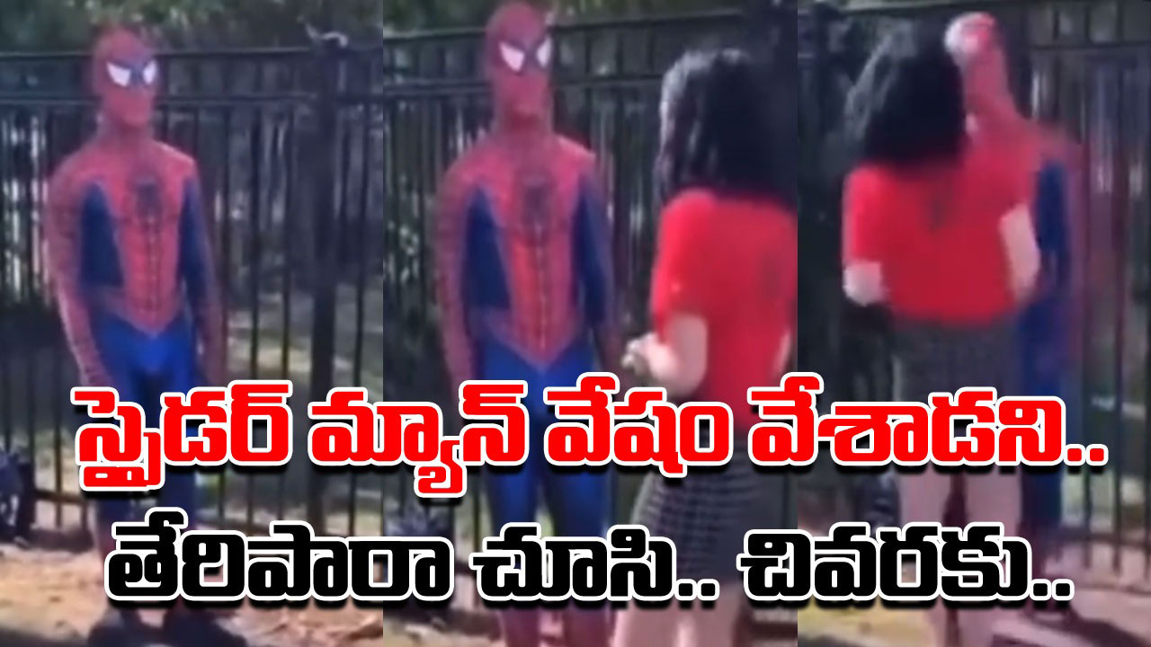 Viral Video: నెటిజన్ల ఆగ్రహానికి గురైన యువతి.. స్పైడర్ మ్యాన్ వేషంలో వచ్చాడని.. మెల్లగా దగ్గరికి వెళ్లి ఆమె చేసిన నిర్వాకం..