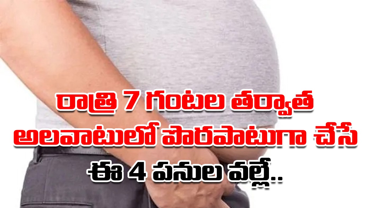 Weight Loss Mistakes: రాత్రి 7 గంటల తర్వాత కామన్‌గా చేసే ఈ 4 మిస్టేక్స్‌ వల్లే బాన పొట్టలు వచ్చేది.. ముందు వీటికి గుడ్ బై చెప్తే..!