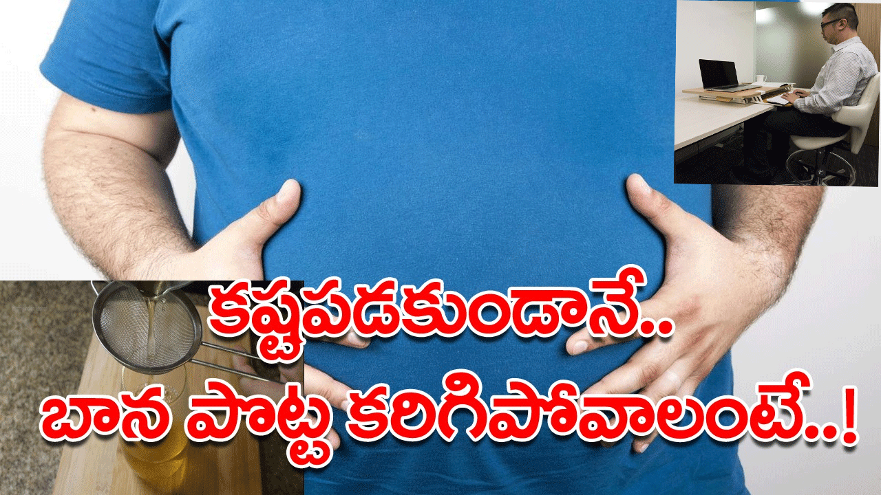 Belly Fat: కూర్చుని చేసే ఉద్యోగం.. బాన పొట్ట తగ్గదులే అని ఫిక్స్ అయిపోయారా..? ఈ 5 డ్రింక్స్‌ను తాగితే చాలు..! 