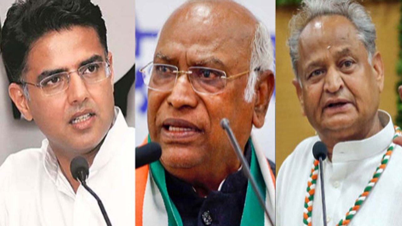 Rajasthan Row: గెహ్లాట్, పైలట్‌తో ఖర్గే సమావేశం, సయోధ్య యత్నాలు షురూ..!