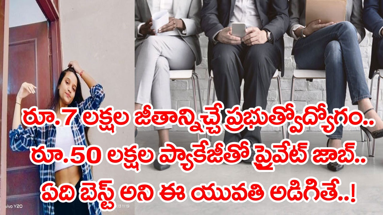 Govt Or Private Job: ప్రభుత్వ ఉద్యోగమా..? ప్రైవేటు జాబా..? ఏది బెస్ట్ అని ఈ యువతి వేసిన ఒక్క ప్రశ్నతో.. 