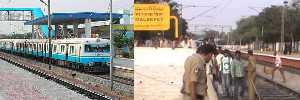  Malakpet Train  Accident : మలక్‌పేట్‌లో లోకల్ ట్రైన్ కి తప్పిన భారీ ప్రమాదం