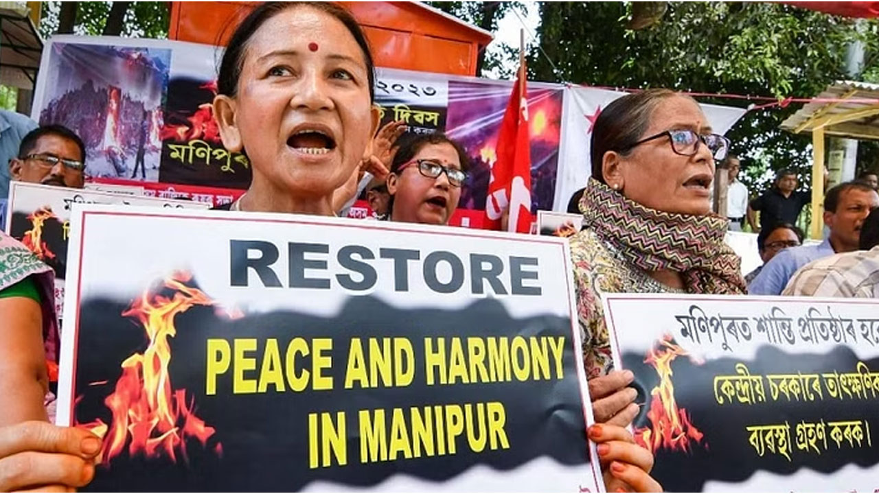 Manipur violence : మణిపూర్‌లో శాంతిని పునరుద్ధరించాలంటూ మిజోరాంలో నిరసనలు