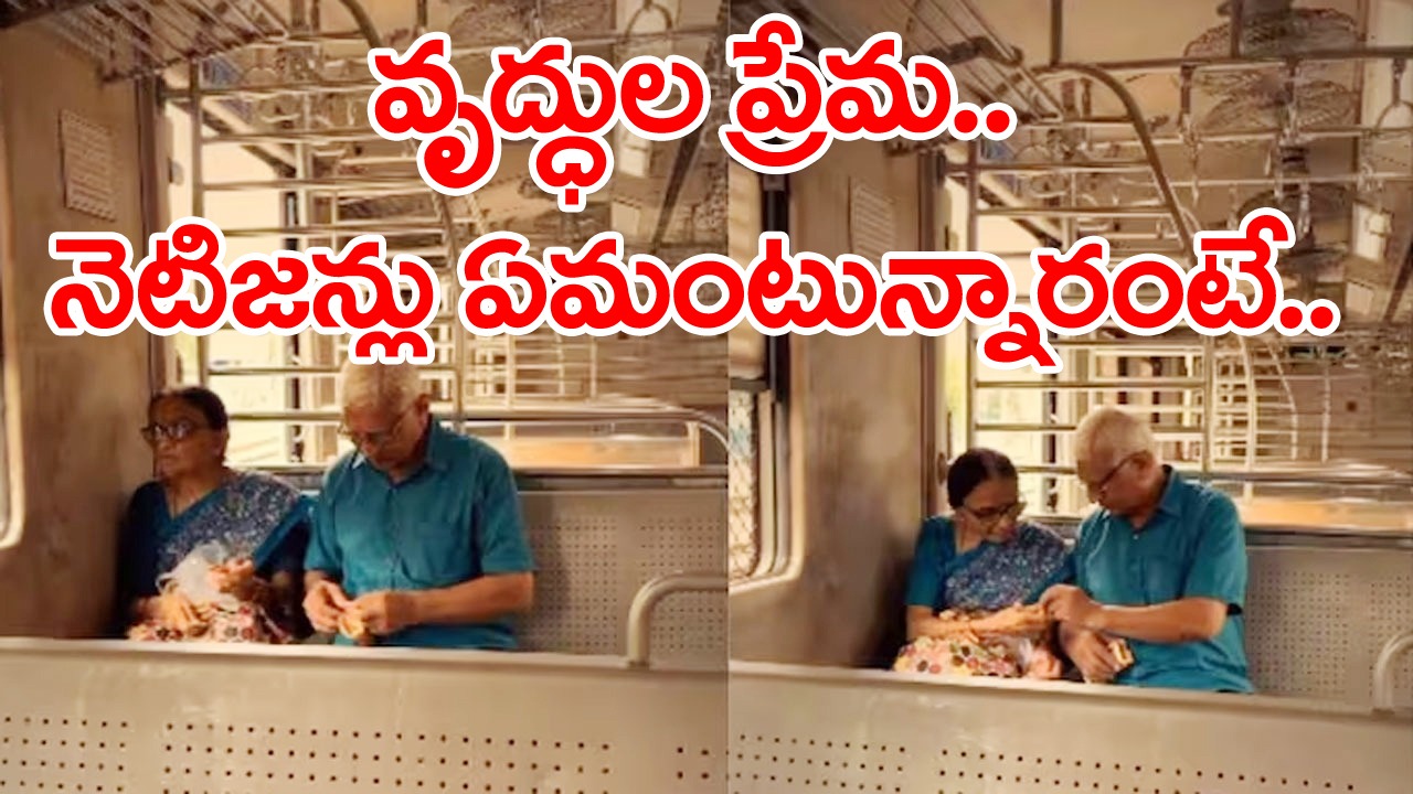 Viral Video: లోకల్ ట్రైన్‌లో అరుదైన దృశ్యం.. బిస్కెట్లు పంచుకుంటూ వృద్ధ జంట ప్రేమాయణం.. నెటిజన్లు ఏమంటున్నారంటే.. 