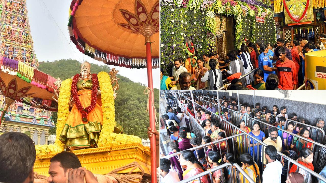 Dussehra Festival : ఇంద్రకీలాద్రికి పోటెత్తిన భక్తులు.. ఇవాళ ఒక్కరోజే..