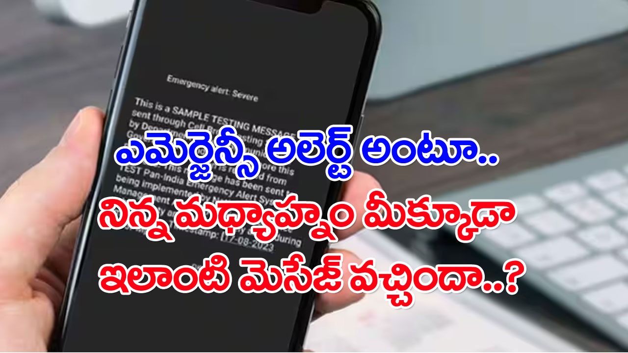 Emergency Alert: నిన్న మధ్యాహ్నం సమయంలో మీ ఫోన్‌కు కూడా ఇలాంటి మెసేజ్ వచ్చిందా..? దీని అర్థమేంటంటే..!