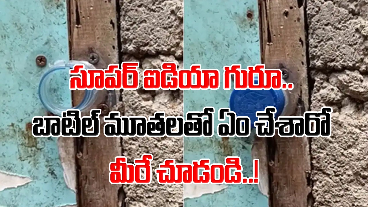 Viral Video: ఎక్కడి నుంచి వస్తాయయ్యా.. ఇలాంటి ఐడియాలు.. బాటిల్ మూతతో తలుపులకు తాళాన్నే తయారు చేశాడుగా..!