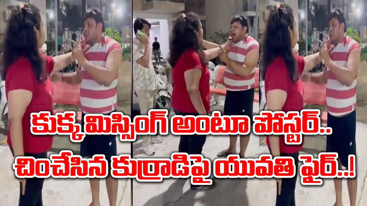 Viral Video: ఓ యువకుడి గల్లా పట్టుకుని.. అందరి ముందు చెంపలు వాయించిన యువతి.. ఓ పోస్టర్‌ను చించాడని..