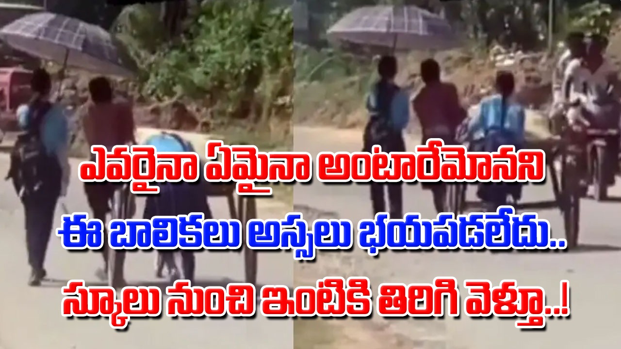 School Girls Video: స్కూలు నుంచి ఇంటికి వెళ్తున్న ఇద్దరు అమ్మాయిలు.. నడిరోడ్డుపై ఏం చేశారో చూస్తే..!