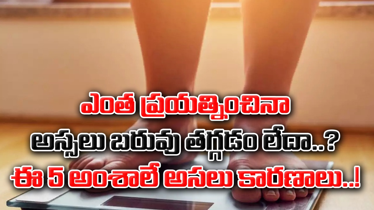 Weight Lose: ఎంత ట్రై చేసినా.. జిమ్‌లో కసరత్తులు చేసినా బరువు తగ్గడం లేదా..? అయితే ఈ 5 అంశాలే కారణం కావచ్చు..!