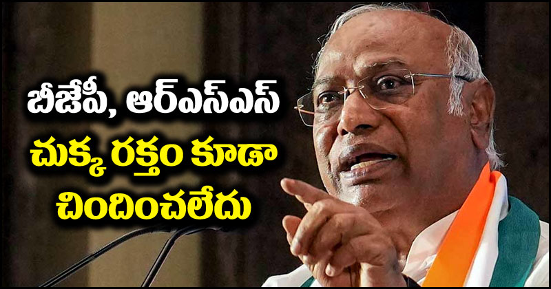 Mallikarjun Kharge: వారివి మాటలు తప్ప చుక్క రక్తమైనా చిందించారా.. బీజేపీపై మల్లికార్జున ఖర్గే విమర్శలు