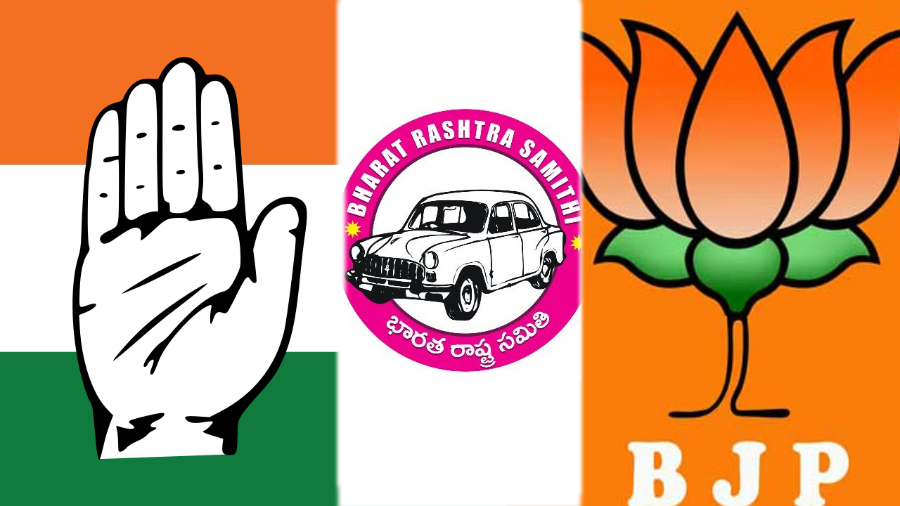 Telangana Elections: కామారెడ్డిలో మూడు ప్రధాన పార్టీ అభ్యర్థుల రోడ్‌ షోలు.. భారీ బందోబస్తు