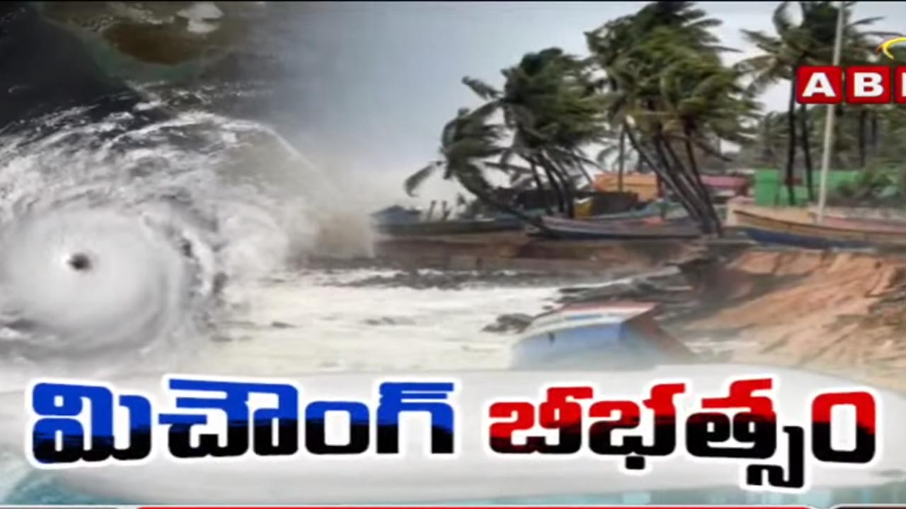 Cyclone Michaung: భారీ ఈదురుగాలులకు కుప్పకూలిన ఐరన్ రాడ్స్.. తప్పిన ప్రమాదం