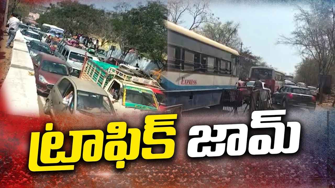 AP NEWS: శ్రీశైలం ఘాట్ రోడ్డులో మరోసారి భారీ ట్రాఫిక్ జామ్ 