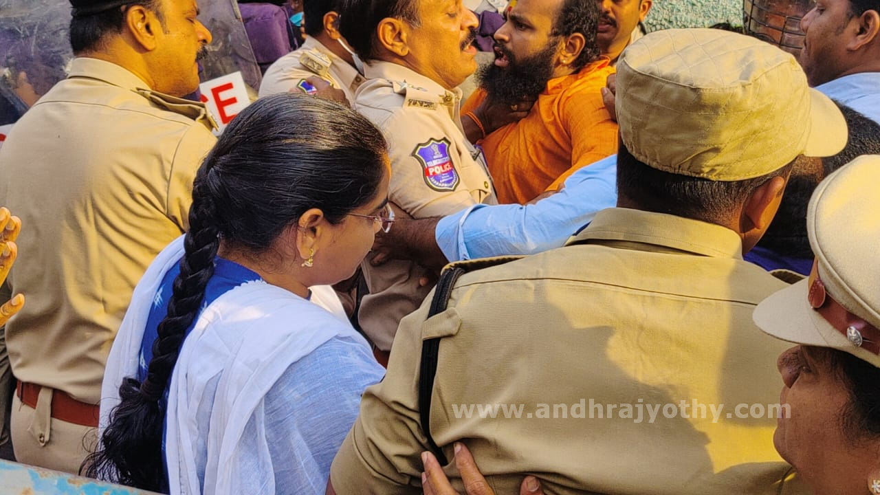 పేదల ఇళ్ల కూల్చివేత.. ఉద్రిక్తత