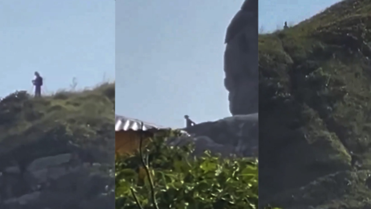 Viral Video: కొండపై 10అడుగుల వింత మనుషులు.. ఏలియన్స్ అని అనుమానిస్తుండగానే.. మరో షాక్.. 