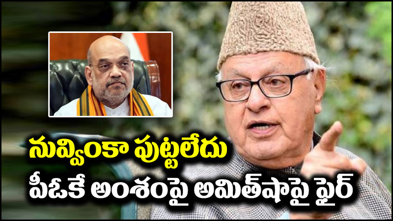 Farooq Abdullah: అమిత్‌షా పీఓకే వ్యాఖ్యలపై ఫరూక్ అబ్దుల్లా ఫైర్.. నువ్వింకా అప్పుడు పుట్టలేదు