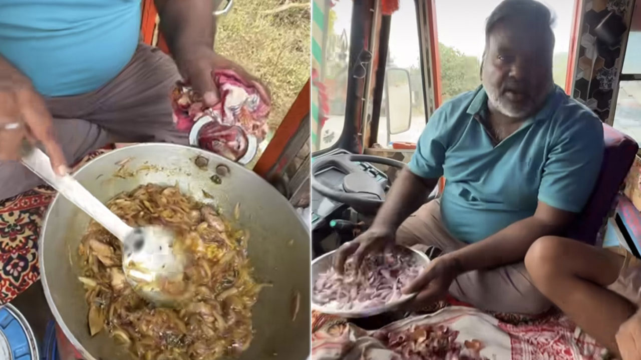  Viral Video: ట్రక్కులో దేశీ చికెన్ వండిన డ్రైవర్.. వీడియో షేర్, వైరల్
