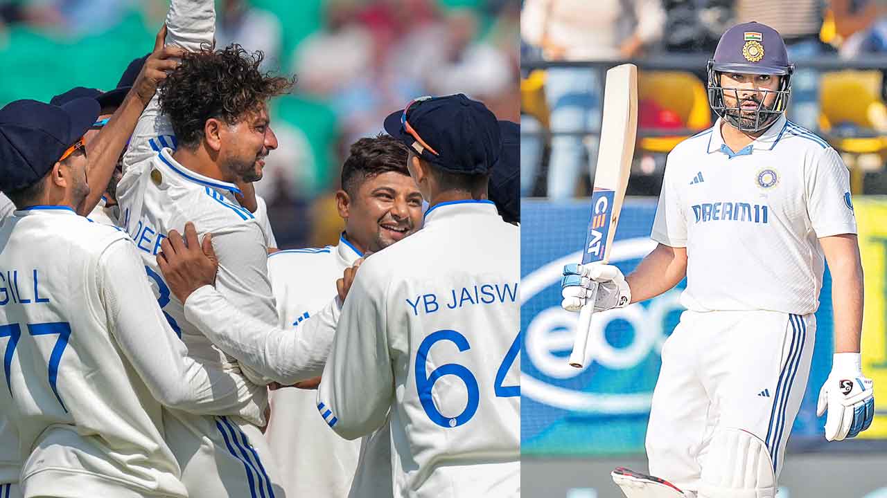 IND vs ENG: కుల్దీప్ పాంచ్ పటాకా.. రోహిత్, జైస్వాల్ హాఫ్ సెంచరీలు.. తొలి రోజు మనదే!