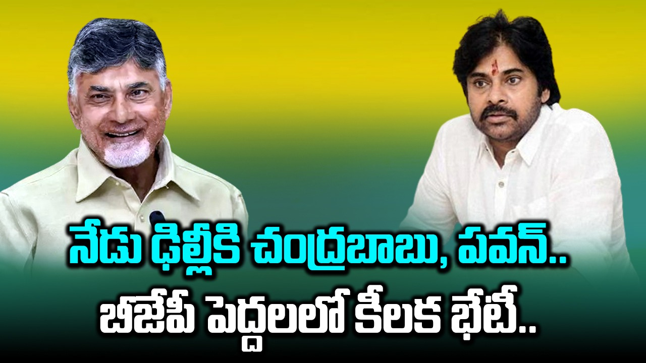 AP Politics: నేడు ఢిల్లీకి పవన్, చంద్రబాబు.. బీజేపీ అగ్రనేతలతో భేటీ..