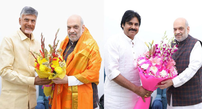 TDP-Janasena-BJP: షాతో ముగిసిన చంద్రబాబు, పవన్‌ల భేటీ.. ఎవరికి ఎన్ని సీట్లంటే..