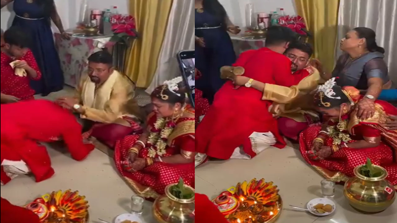 Emotional Video: ఈ వీడియో చూస్తే కన్నీళ్లు రాక మానవు.. అక్క పెళ్లిలో బావ కాళ్లపై పడి ఎలా ఏడ్చాడో చూడండి.. 