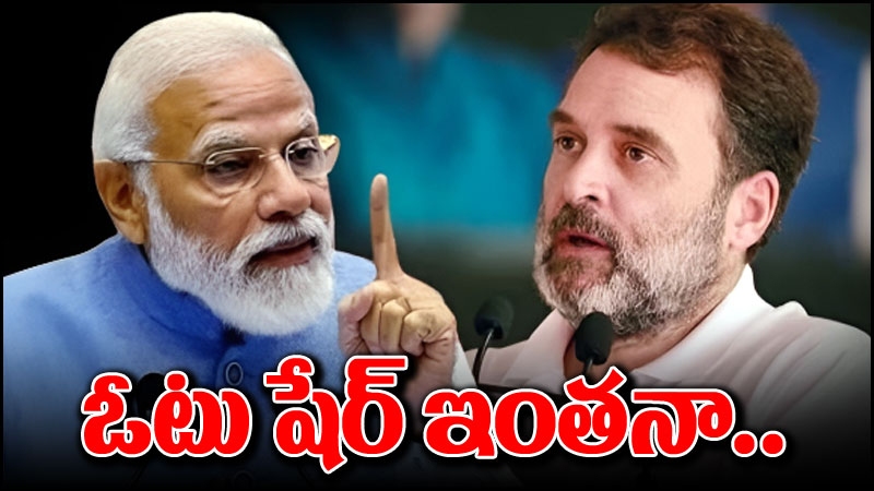 BJP vs Congress: బీజేపీ vs కాంగ్రెస్.. 2024 లోక్‌సభ ఎన్నికల్లో వచ్చిన ఓటు షేర్ ఎంత?