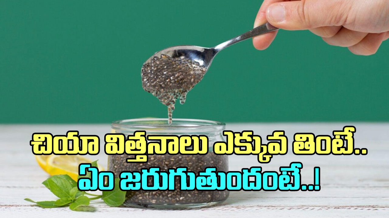 Chia Seeds: ఆరోగ్యానికి మంచిది కదా అని చియా విత్తనాలు ఎక్కువ తింటే.. ఏం జరుగుతుందంటే..!