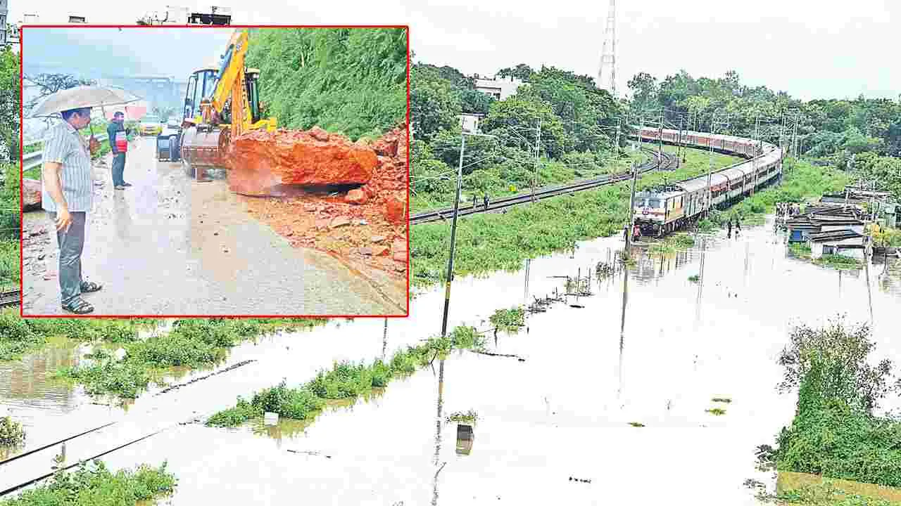 Heavy rain: ఏపీకి రాకపోకల బంద్‌..