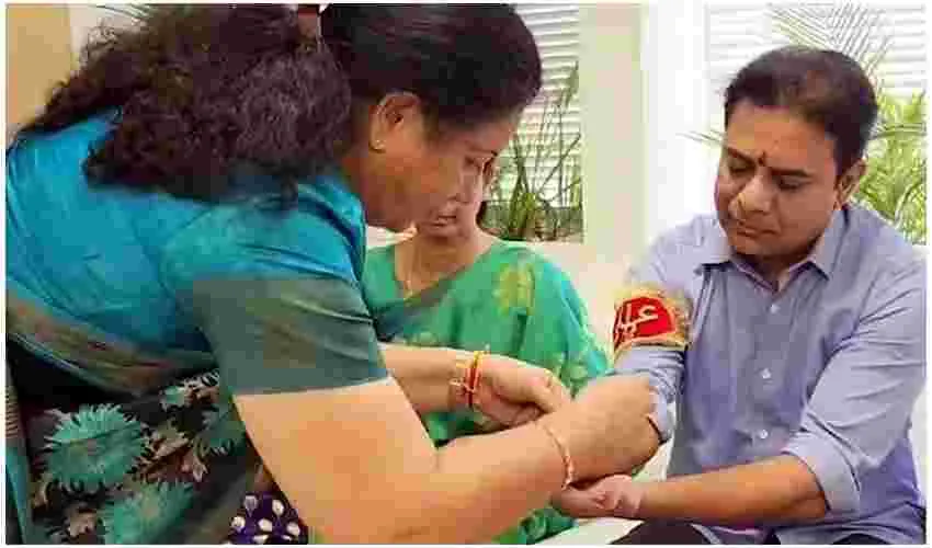 Raksha Bandhan: కేటీఆర్‌కు రాఖీ కట్టడంపై మహిళా కమిషన్ సీరియస్..