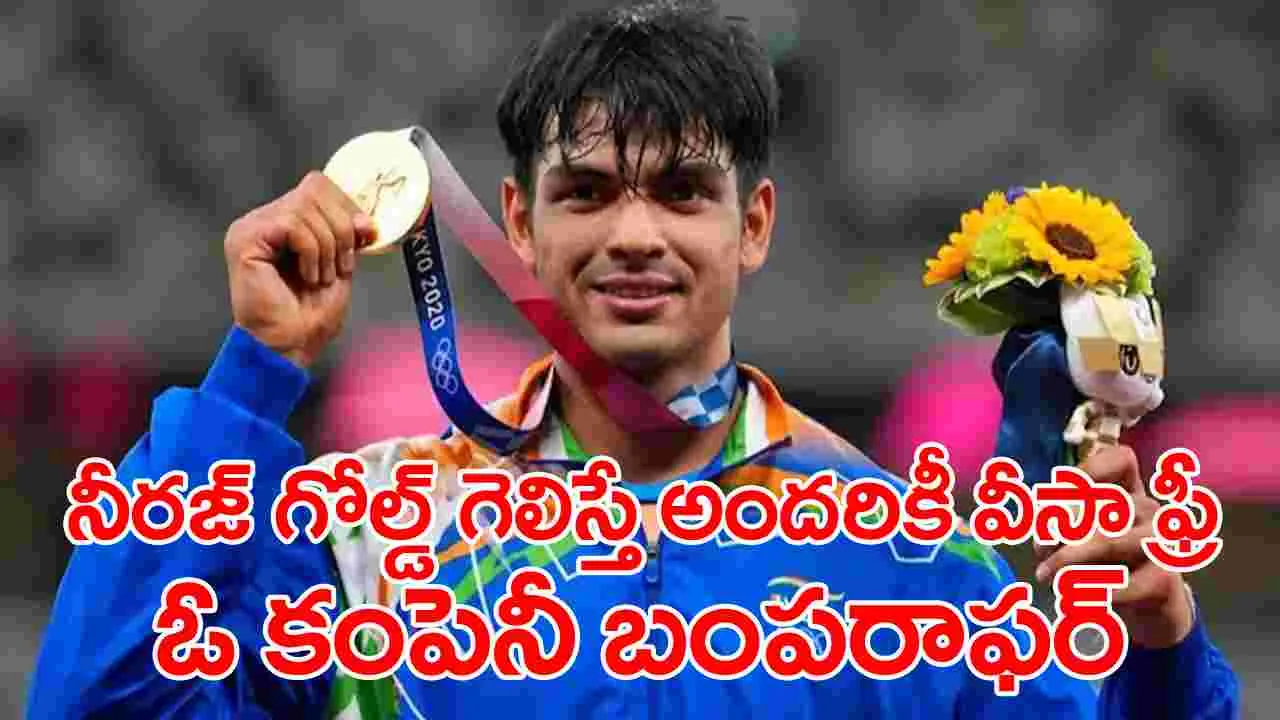 Neeraj Chopra: ఒలింపిక్స్‌లో నీరజ్ చోప్రా స్వర్ణం గెలిస్తే అందరికీ ఉచితంగా వీసా.. ఓ కంపెనీ సీఈవో సంచలన ఆఫర్