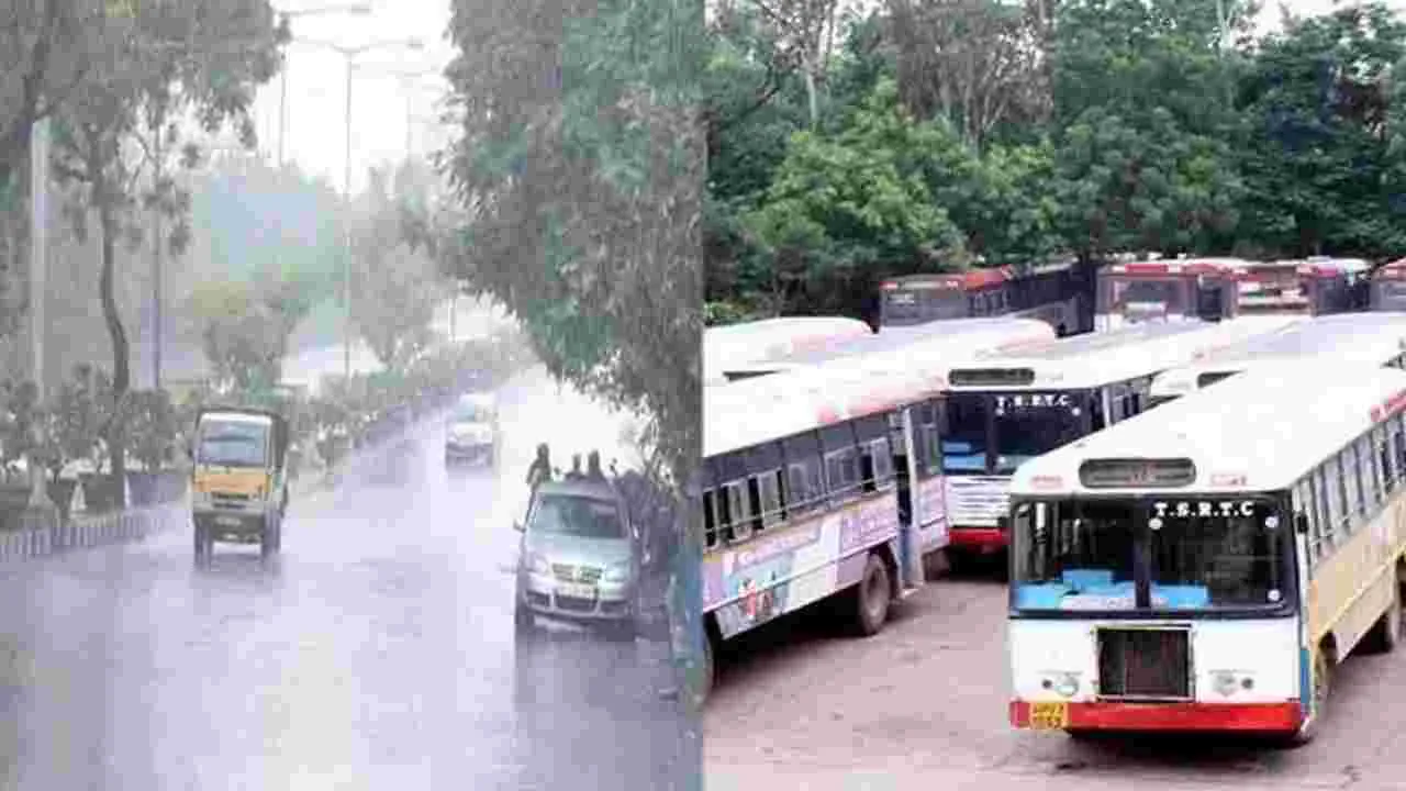 Heavy Rains: భారీ వర్షాల కారణంగా ఆర్టీసీ బస్సులు రద్దు  