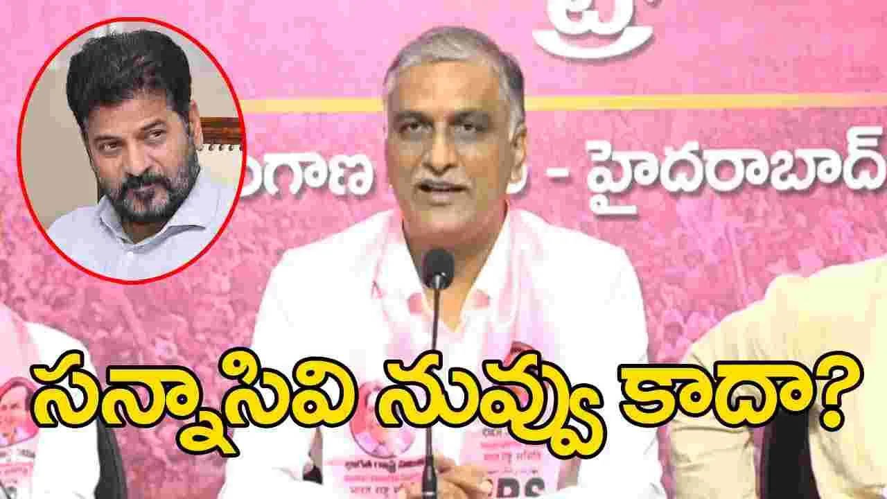 Harish Rao: మాట తప్పిన సన్నాసివి నువ్వు కాదా?.. సీఎం రేవంత్‌పై హరీశ్ రావు పంచ్‌లు